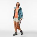 Cotopaxi Women's Rayu Rain Jacket - Everglade & Tide Pool