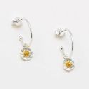 Estella Bartlett Mini Hoop Wildflower Earrings