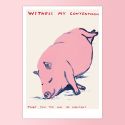David Shrigley Pig A5 Postcard Print