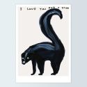 David Shrigley Skunk A5 Postcard Print