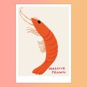 David Shrigley Prawn A5 Postcard Print