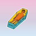David Shrigley Stay In Your Box Sticker Pack