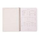 Designworks Tulip A4 Twin Wire Notebook - Wavy Blue