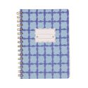 Designworks Ink Tulip A5 Twin Wire Notebook - Blue Lattice