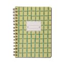 Designworks Ink Tulip A5 Twin Wire Notebook - Green Lattice