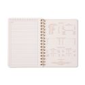 Designworks Ink Tulip A5 Twin Wire Notebook - Pinwheel Pink