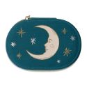 Teal Moon Oval Jewellery Case