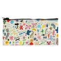 Blue Q Pencil Case Doodle Party