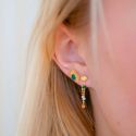 ENAMEL Copenhagen Soleil Stud Earrings - Petrol Green 