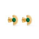 ENAMEL Copenhagen Soleil Stud Earrings - Petrol Green 