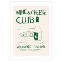 East End Prints Wine & Cheese Club A3 Print