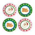 Eleanor Bowmer Pink & Green Cake Plates - Set of 4