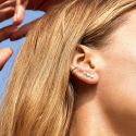 Estella Bartlett Star Crawler Silver Stud Earrings