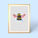 Eleanor Bowmer Manchester Bee A4 Print