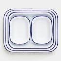 Falcon Enamelware 5 Piece Bake Set - White with Blue rim