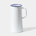 Falcon Enamelware 3 Pint Jug - White with Blue rim