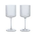 Ferm Ripple White Wine Glasses - Set of 2, Clear