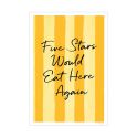 Floh Five Stars Would Eat Here Again Print - A4