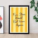 Floh Five Stars Would Eat Here Again Print - A3