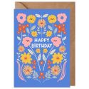 Floral Happy Birthday Card