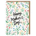 Floral White Mother's Day Card