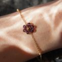 Flower Friendship Bracelet - Purple