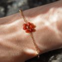Flower Friendship Bracelet - Wine