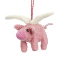 Felt So Good Flying Pig Christmas Decoration