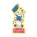 Peanuts Sticker Forever Young Snoopy Graduation