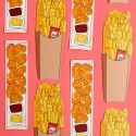 Humdrum Paper French Fries Bookmark
