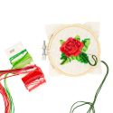 Kikkerland Mini Cross Stitch Kit - Rose