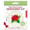 Kikkerland Mini Cross Stitch Kit - Rose