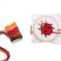  Kikkerland Mini Cross Stitch Kit - Ladybug