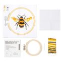 Kikkerland Bee Mini Cross Stitch Embroidery Kit