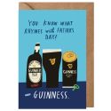 Rhymes With Guinness Father's Day Card