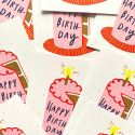 Pink Birthday Cake Birthday Card