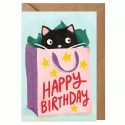 Cat Bag Birthday Card