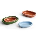 HAY Barro Oval Dish Small - Natural with Stripes