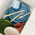 HAY Barro Plate Set of 2 - Dark Blue 24cm