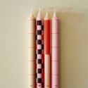 HAY Pattern Candle Set of 4 - Reds & Bordeaux