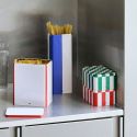 HAY Tin Container - Slim - Blue and Off-white