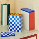 Hay Tin Container - XL - Off White, Blue & Red