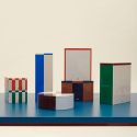 Hay Tin Container - XL - Off-White, Burgundy & Green