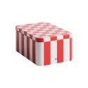Hay Tin Container - Small - Red & Off-White
