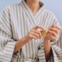 HAY Waffle Stripe Bathrobe