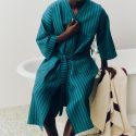 HAY Waffle Stripe Bathrobe