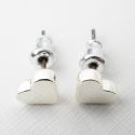 Silver Stud Earrings - Hearts