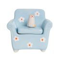 Helio Ferretti Blue Floral Cat Sofa Trinket Box
