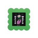 Helio Ferretti Petal Photo Frame 10x10cm - Green