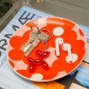 Helio Ferretti Red Flower Trinket Dish